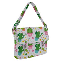 Cactus Pattern Buckle Messenger Bag by designsbymallika