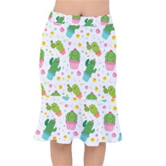 Cactus Pattern Short Mermaid Skirt by designsbymallika