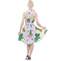 cactus pattern Halter Party Swing Dress  View2