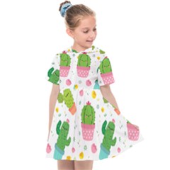 Cactus Pattern Kids  Sailor Dress by designsbymallika