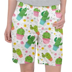 Cactus Pattern Pocket Shorts by designsbymallika