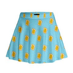 I Love Bread Mini Flare Skirt by designsbymallika