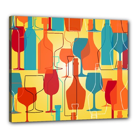 I Love Wine Canvas 24  X 20  (stretched) by designsbymallika