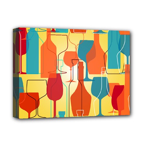 I Love Wine Deluxe Canvas 16  X 12  (stretched)  by designsbymallika