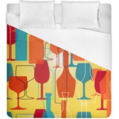 I Love Wine Duvet Cover (king Size) by designsbymallika