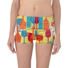 I Love Wine Reversible Boyleg Bikini Bottoms by designsbymallika