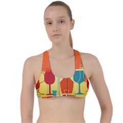 I Love Wine Criss Cross Racerback Sports Bra by designsbymallika