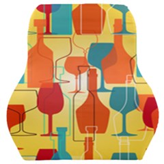 I Love Wine Car Seat Back Cushion  by designsbymallika