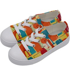 I Love Wine Kids  Low Top Canvas Sneakers by designsbymallika