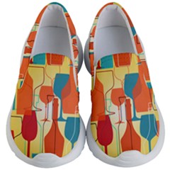 I Love Wine Kids Lightweight Slip Ons by designsbymallika