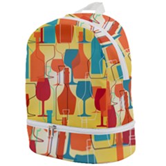 I Love Wine Zip Bottom Backpack