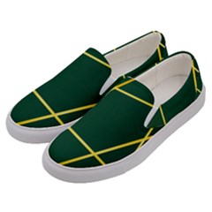 Golden Lines Pattern Men s Canvas Slip Ons by designsbymallika