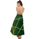 golden lines pattern Backless Maxi Beach Dress View2