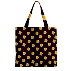 I Love Bread Zipper Grocery Tote Bag by designsbymallika