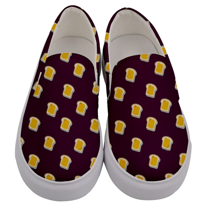 i love bread Men s Canvas Slip Ons