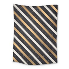 Metallic Stripes Pattern Medium Tapestry by designsbymallika