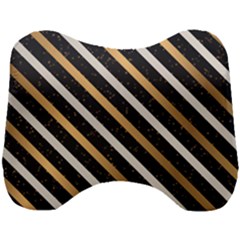 Metallic Stripes Pattern Head Support Cushion by designsbymallika