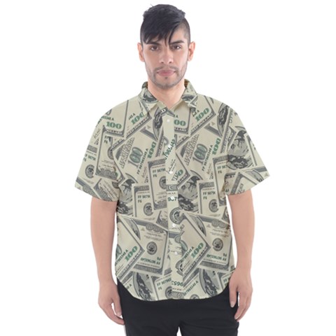 100 Dollar Bills Men s Short Sleeve Shirt by myuique