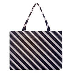 Silver Stripes Pattern Medium Tote Bag by designsbymallika