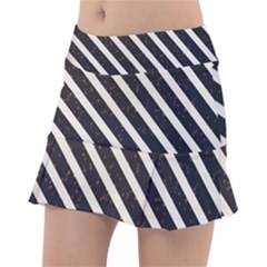 Silver Stripes Pattern Tennis Skorts by designsbymallika