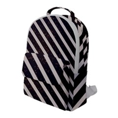 Silver Stripes Pattern Flap Pocket Backpack (large) by designsbymallika