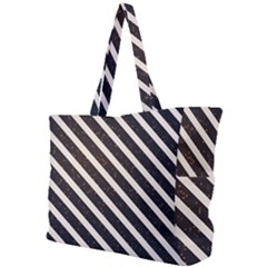 Silver Stripes Pattern Simple Shoulder Bag by designsbymallika