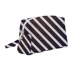 Silver Stripes Pattern Wristlet Pouch Bag (medium) by designsbymallika