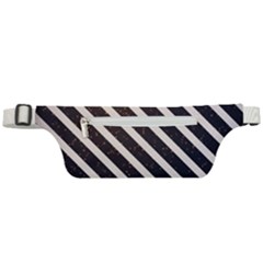 Silver Stripes Pattern Active Waist Bag by designsbymallika