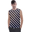 silver stripes pattern Men s Regular Tank Top View1