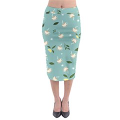 Tea Is Love Midi Pencil Skirt by designsbymallika