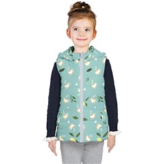 Tea Is Love Kids  Hooded Puffer Vest by designsbymallika