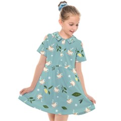 Tea Is Love Kids  Short Sleeve Shirt Dress by designsbymallika