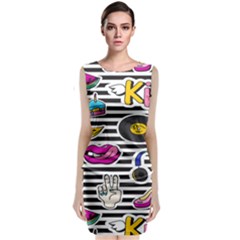 Disco Theme Classic Sleeveless Midi Dress by designsbymallika