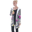 disco theme Longline Hooded Cardigan View1