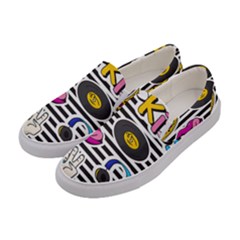 Disco Theme Women s Canvas Slip Ons by designsbymallika