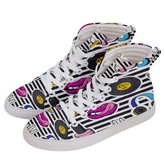 Disco Theme Women s Hi-top Skate Sneakers by designsbymallika