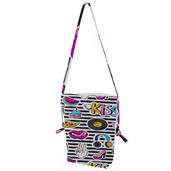 Disco Theme Folding Shoulder Bag by designsbymallika