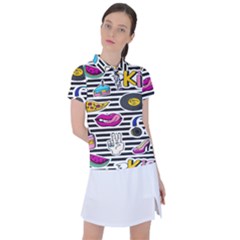 Disco Theme Women s Polo Tee