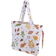 Autumn Love Drawstring Tote Bag by designsbymallika