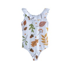 Autumn Love Kids  Frill Swimsuit by designsbymallika