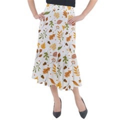 Autumn Love Midi Mermaid Skirt