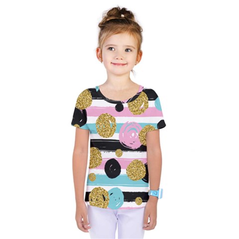 Stripes Pattern Kids  One Piece Tee by designsbymallika