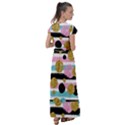 stripes pattern Flutter Sleeve Maxi Dress View2