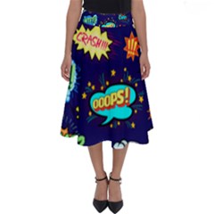 Bada Boom Pattern Perfect Length Midi Skirt by designsbymallika