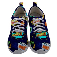 Bada Boom Pattern Women Athletic Shoes by designsbymallika