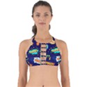 bada boom pattern Perfectly Cut Out Bikini Top View1