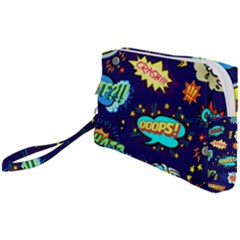 Bada Boom Pattern Wristlet Pouch Bag (small)