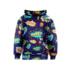 Bada Boom Pattern Kids  Pullover Hoodie by designsbymallika