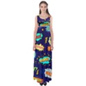 bada boom pattern Empire Waist Maxi Dress View1