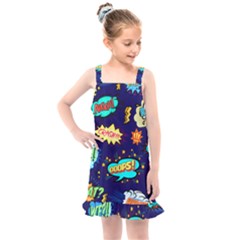 Bada Boom Pattern Kids  Overall Dress